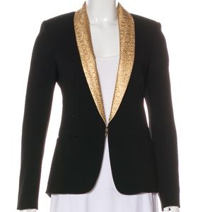 Rag and Bone gold and black tuxedo blazer